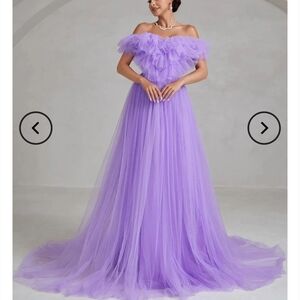 Elegant Black Off-Shoulder Wedding Gown